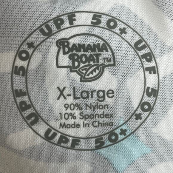 NWT Banana Boat Women's Rash Guard Style BB220 Print 15 Top Long Sleeve Size XL - Picture 6 of 8